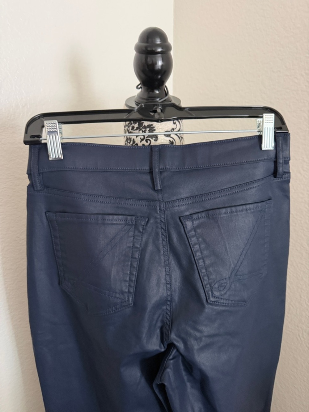 NWT Lilly Pulitzer Liza Coated Crop Flare low tide navy - Women size 8 - Picture 5 of 7